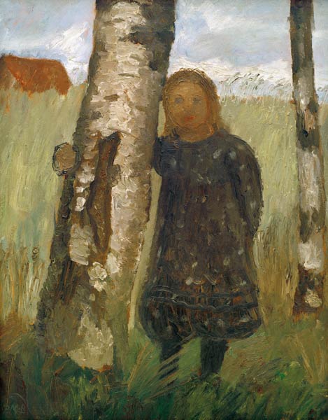 Girl at Birch Tree à Paula Modersohn-Becker