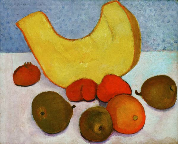 Still Life with Melon , undated painting à Paula Modersohn-Becker