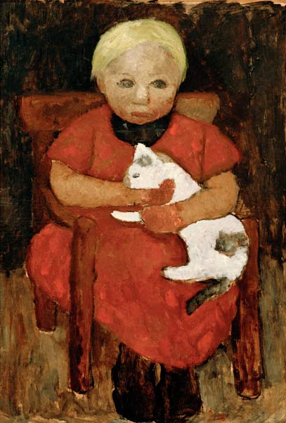 Fille avec un chat à Paula Modersohn-Becker