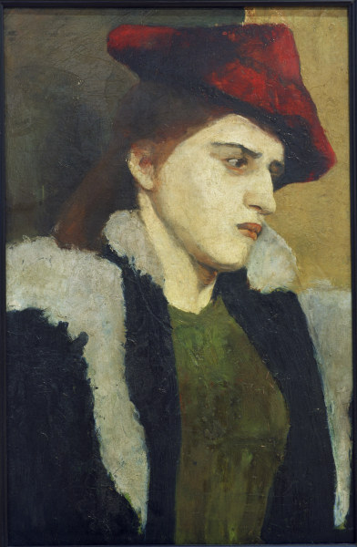 Woman w.Red Hat à Paula Modersohn-Becker