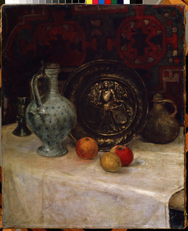 Still life with a brass plate à Paula Modersohn-Becker