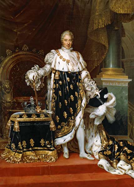 Portrait of Charles X (1757-1836) in Coronation Robes à Paulin Jean Baptiste Guerin