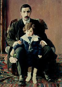 Armand Franzewitsch Auber avec son fils