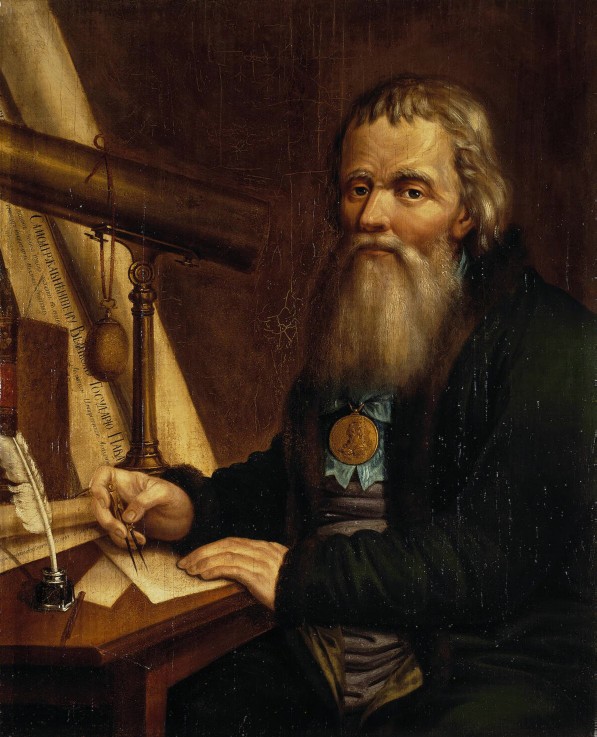 Portrait of the mechanic and inventor Ivan P. Kulibin (1735-1818) à Pawel Petrowitsch Wedenezki