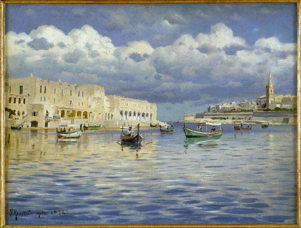 Malta Harbour à Peder Mønsted