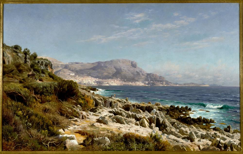 Coast near Monte Carlo à Peder Mønsted