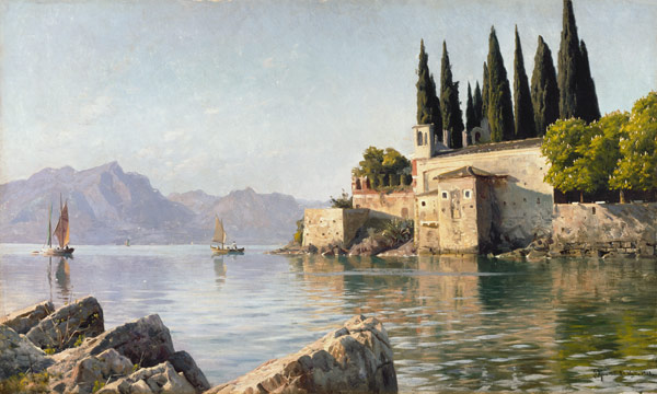 Punta di San Vigilio at Lake Garda à Peder Mønsted