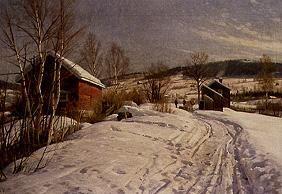 Paysage d'hiver avec le Lille-marteau