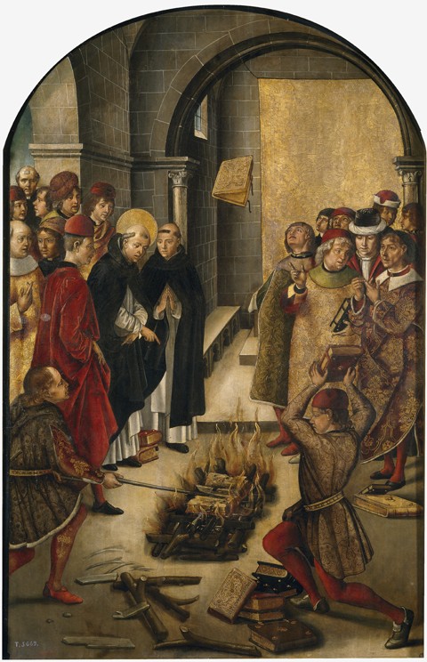 The Disputation between Saint Dominic and the Albigensians à Pedro Berruguete