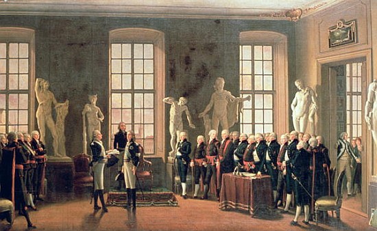 Gustav IV Adolf''s visit to the Academy of Fine Arts in 1797 à Pehr Hillestrom