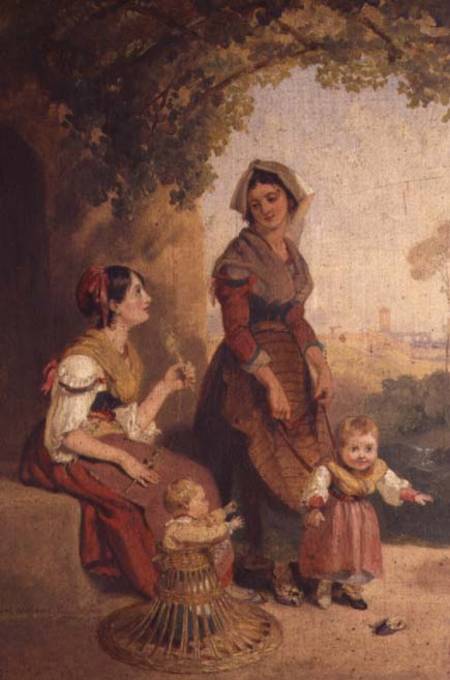 Two Roman ladies and their children à Penry Williams
