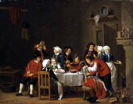 Convivial Scene in a Peasant's Cottage à Per Hillestrom