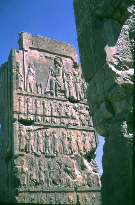 Pillar relief from the Palace of Darius, Persepolis à Perse