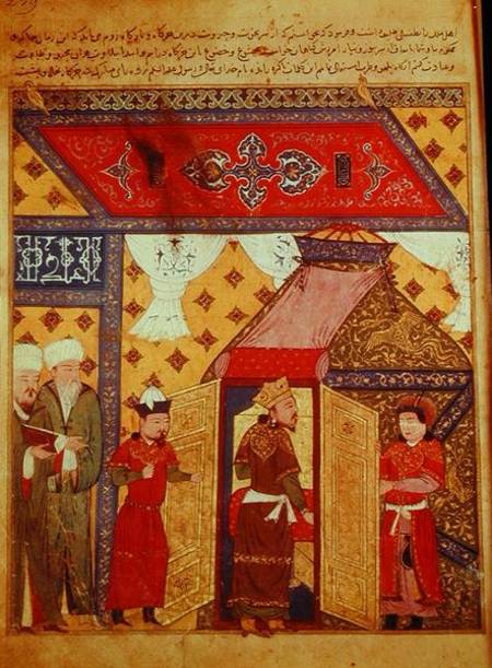 Ms. Supp. Pers. 1113 fol.239 Pavilion tents erected by Ghazan Khan in 1302 à École persane