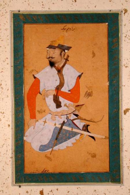 A Turkoman Prisoner of the Mughals, from the Large Clive Album à École persane