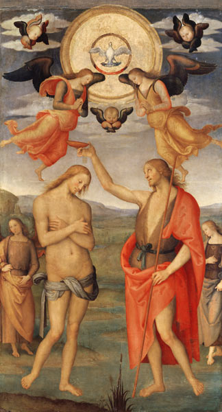 Perugino / Baptism of Christ / C15th à Pierto di Cristoforo Vanucci (alias Perugino ou le Perugin)
