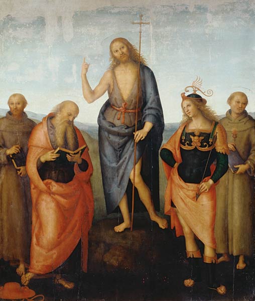 Perugino / John the Baptist / Paint. à Pierto di Cristoforo Vanucci (alias Perugino ou le Perugin)