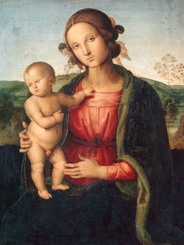 Perugino / Mary with child à Pierto di Cristoforo Vanucci (alias Perugino ou le Perugin)