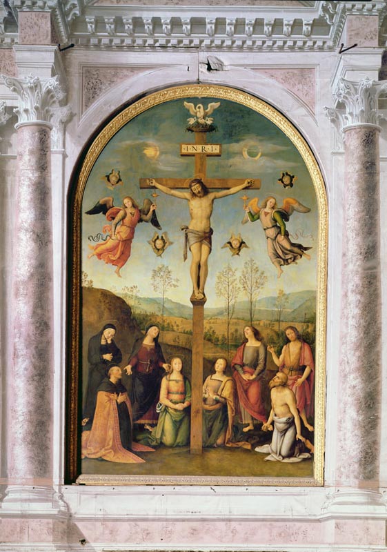 Perugino / Crucifixion / ptg. à Pierto di Cristoforo Vanucci (alias Perugino ou le Perugin)