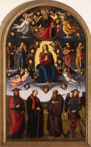 Assumption of Virgin Mary / Perugino à Pierto di Cristoforo Vanucci (alias Perugino ou le Perugin)