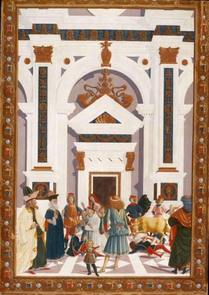 Miracle of St.Bernard / Perugino à Pierto di Cristoforo Vanucci (alias Perugino ou le Perugin)