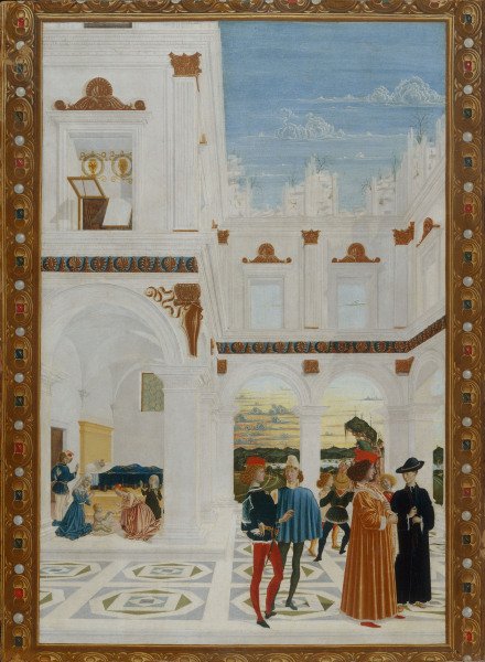 Perugino / Miracle of St.Bernhard à Pierto di Cristoforo Vanucci (alias Perugino ou le Perugin)