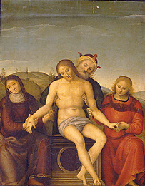 Pietà. à Pierto di Cristoforo Vanucci (alias Perugino ou le Perugin)