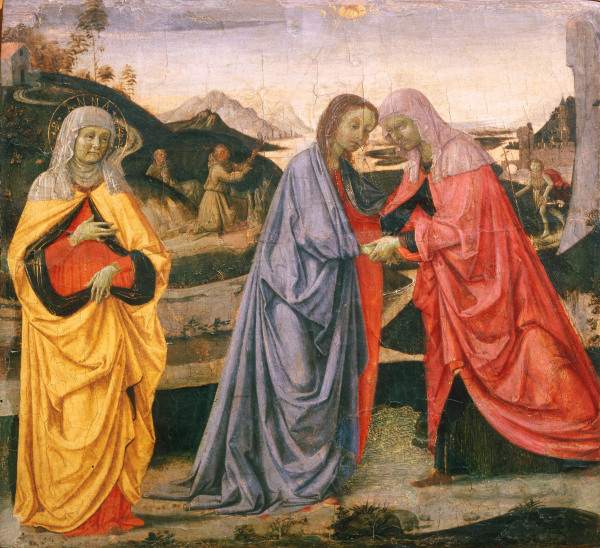 The Visitation / Perugino / c.1472/75 à Pierto di Cristoforo Vanucci (alias Perugino ou le Perugin)