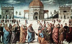 Perugino / Giving the key to Peter