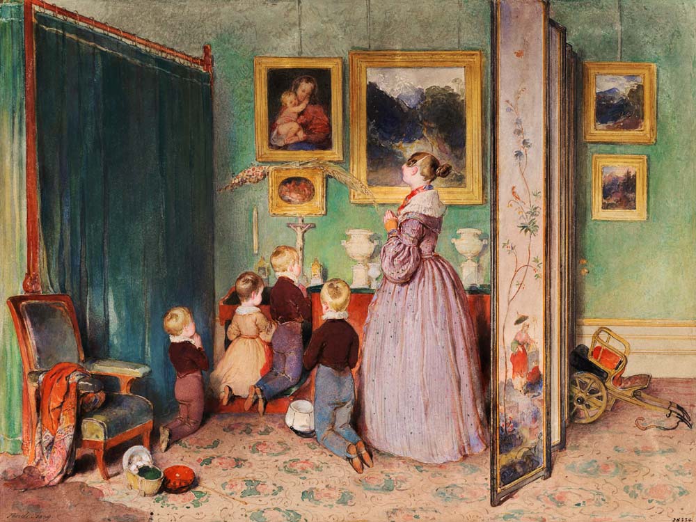 The Evening Prayer (Archduchess Sophie with children) à Peter Fendi
