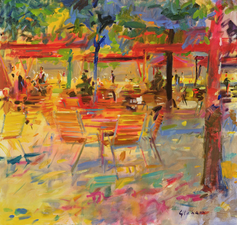Lunch on the Terrace (oil on canvas)  à Peter  Graham