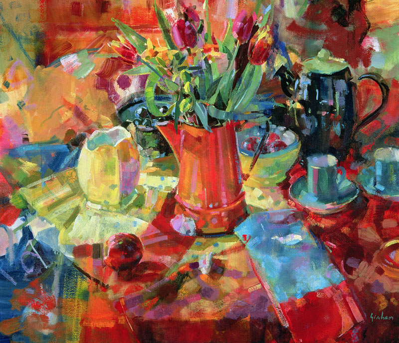 Sienna Bouquet (oil on canvas)  à Peter  Graham