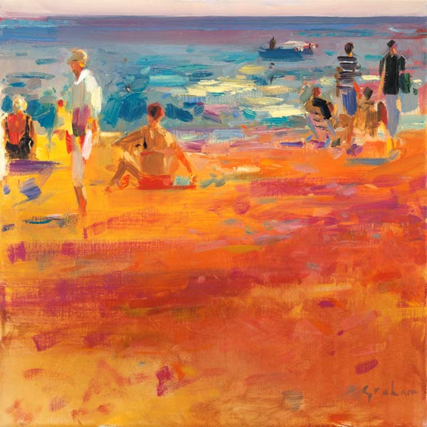 Scene de Plage (oil on canvas)  à Peter  Graham