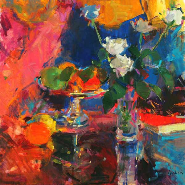 Still Life with White Roses à Peter  Graham