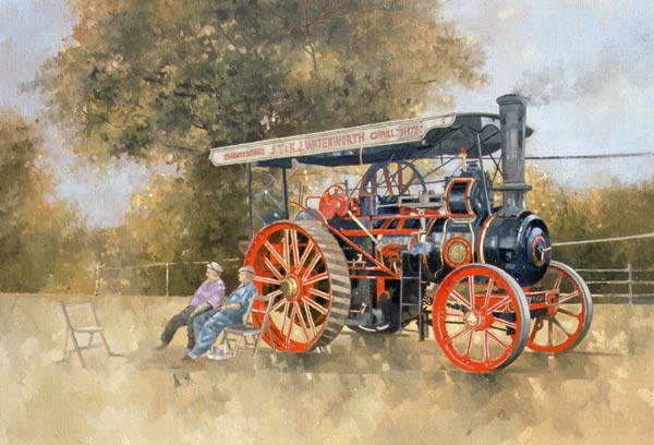 Traction Engine at the Great Eccleston Show, 1998 (oil on canvas)  à Peter  Miller