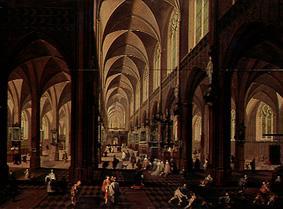 l'intérieur de la cathédrale d'Anvers (ornements effilocher le Francken III ) à Peter Neefs l'Ancien