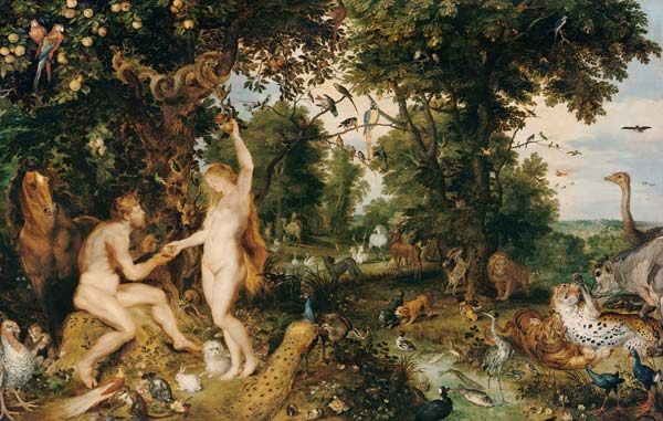 Adam et Eve dans le jardin d'Eden à Peter Paul Rubens