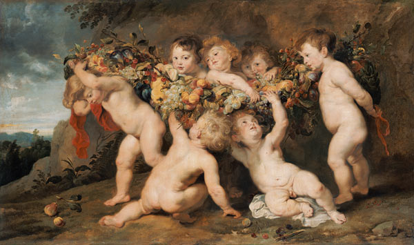 Le Fruechtekranz. (effilocher Snyders) à Peter Paul Rubens