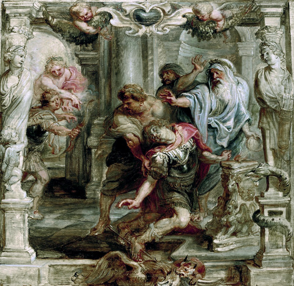 The death of Achilles à Peter Paul Rubens