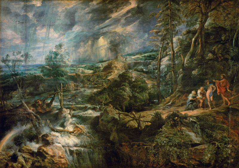 Paysage avec  Philemon et Baucis à Peter Paul Rubens