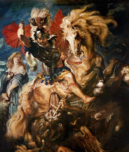 Saint Georges combattant le dragon à Peter Paul Rubens