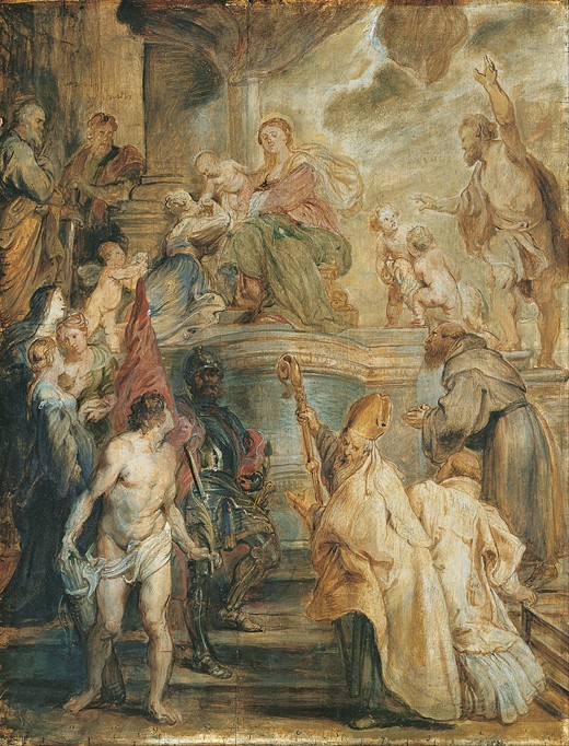 The Mystical Marriage of Saint Catherine à Peter Paul Rubens