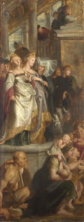 Three Female Witnesses. Sketch for High Altarpiece, St Bavo, Ghent à Peter Paul Rubens