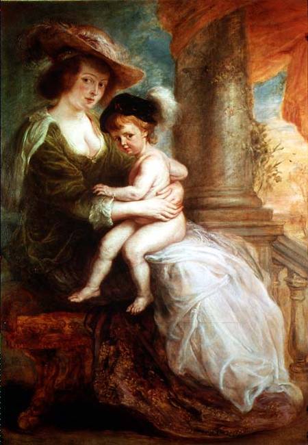 Helene Fourment (1614-73) and her son Frans à Peter Paul Rubens