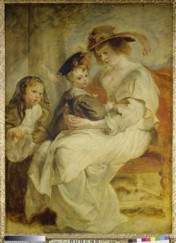Helene Fourment et ses enfants à Peter Paul Rubens