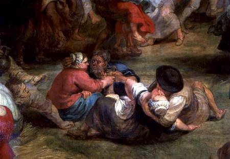 The Kermesse, detail of peasants à Peter Paul Rubens