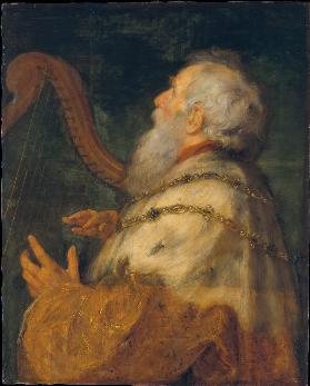 King David Playing the Harp