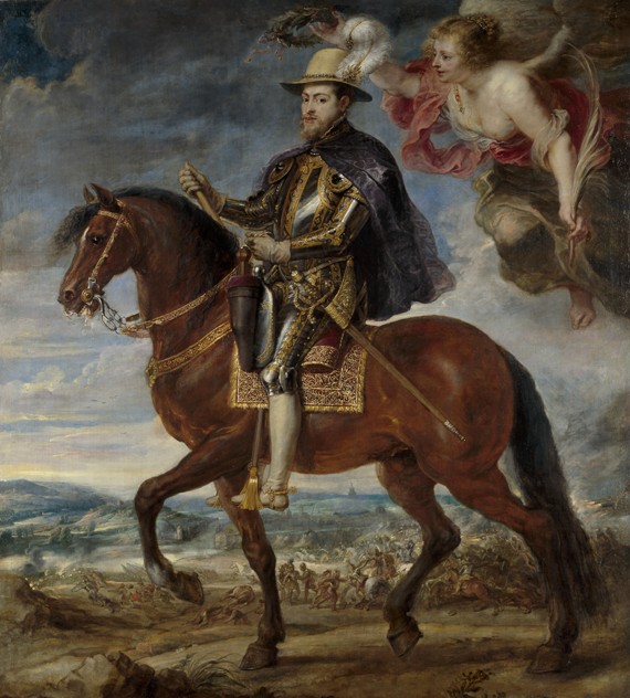 Portrait of Philip II (1527-1598) on Horseback à Peter Paul Rubens