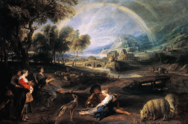 Landscape with a Rainbow à Peter Paul Rubens