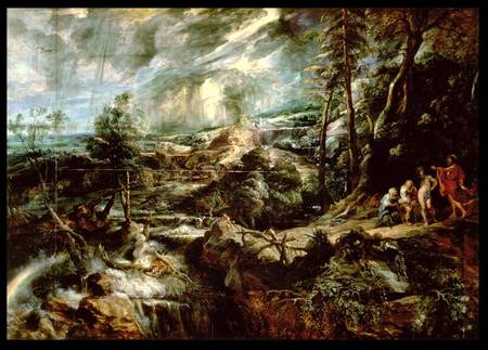 Landscape with Philemon and Baucis c.1625 à Peter Paul Rubens